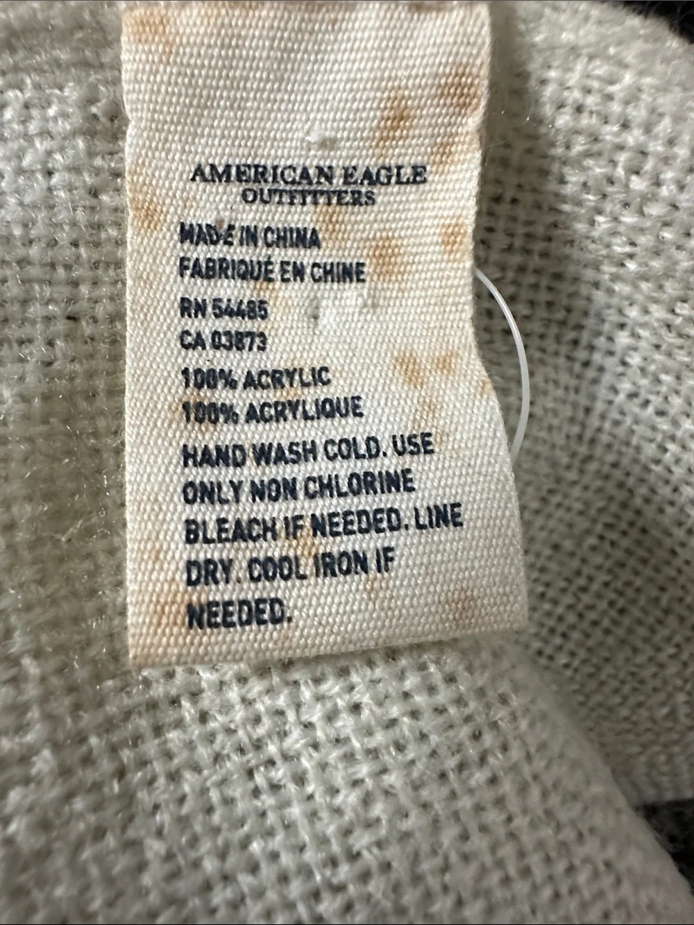 American eagle outfitters Wide 100% acrylic Cream & Black scarf / wrap